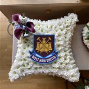 Personalised cushion funeral tribute 