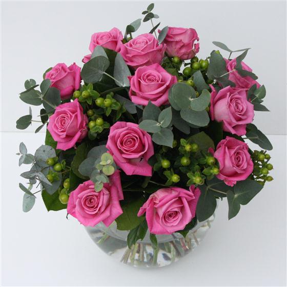 Dozen Pink Roses Mrs Bouquet Florist Sidcup
